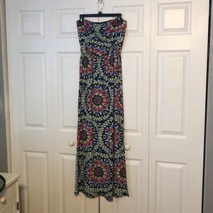 Summer strapless long dress